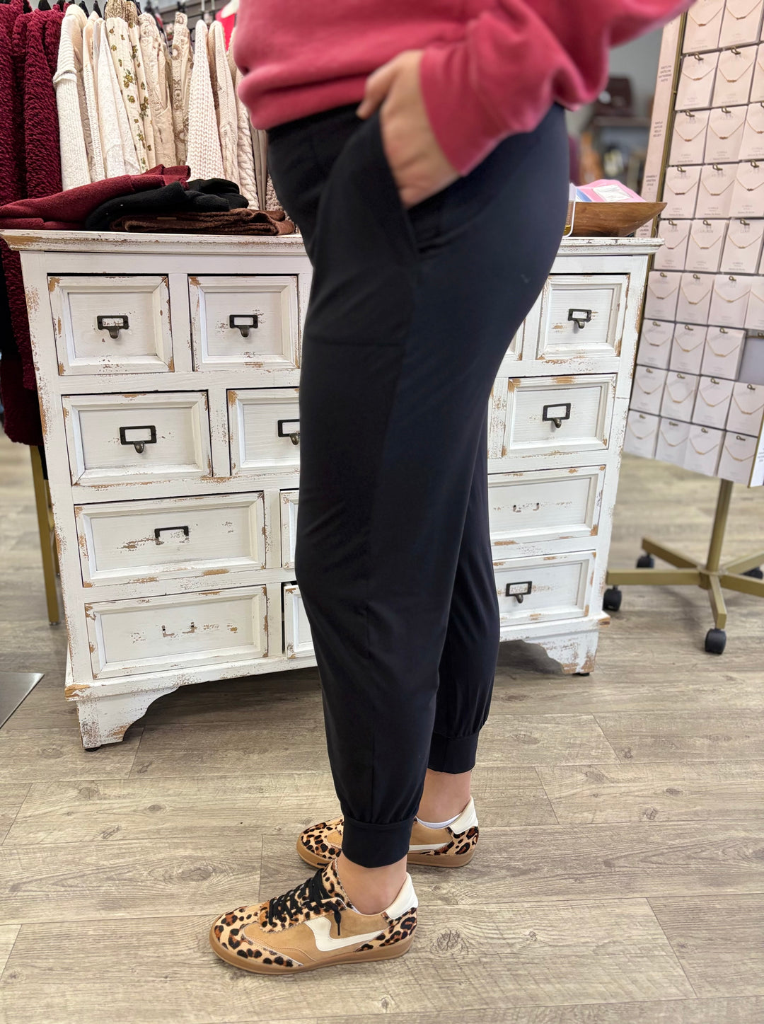 Twist & Shout High Waist Joggers-Joggers-Rae Mode-Evergreen Boutique, Women’s Fashion Boutique in Santa Claus, Indiana