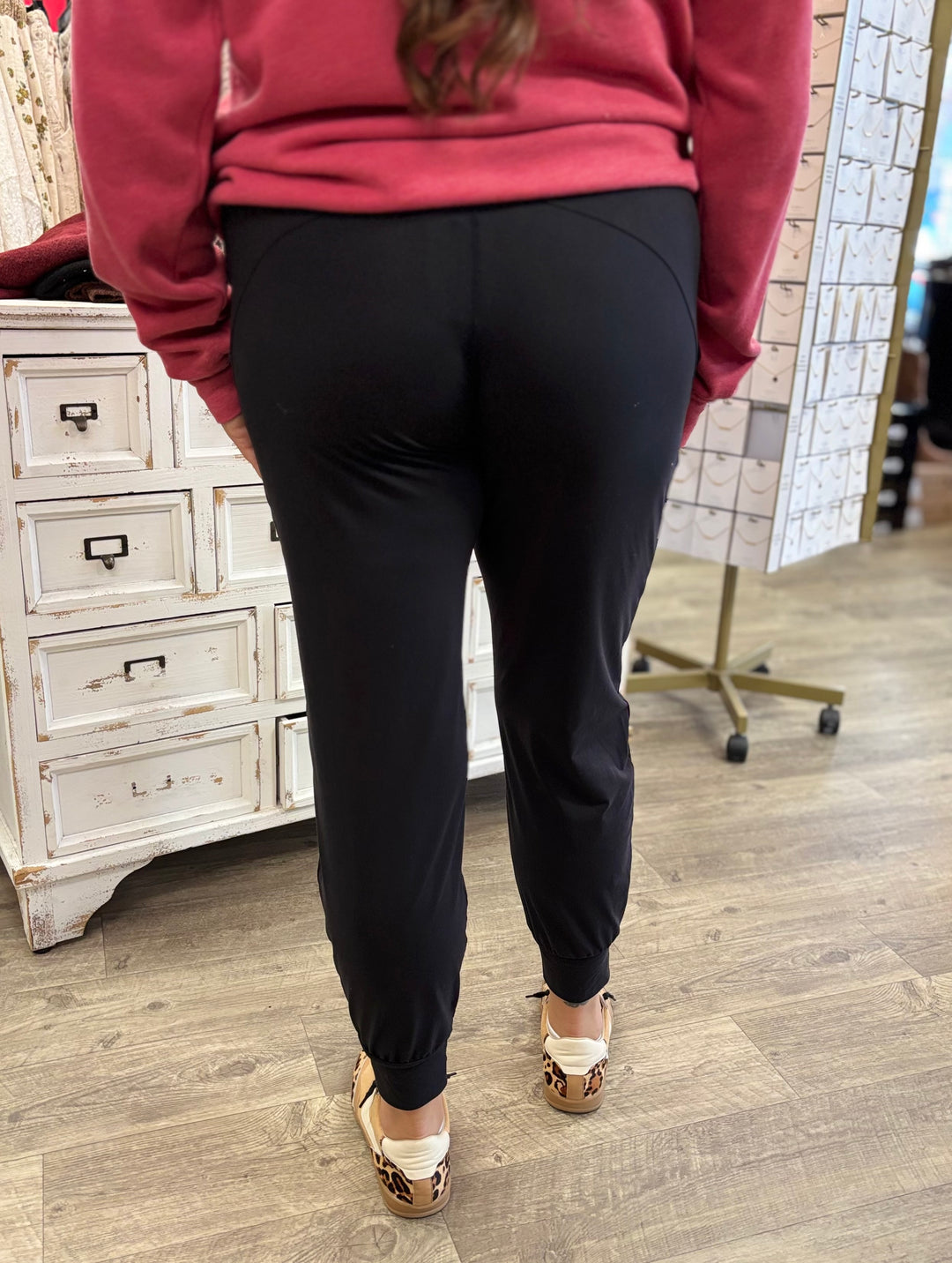 Twist & Shout High Waist Joggers-Joggers-Rae Mode-Evergreen Boutique, Women’s Fashion Boutique in Santa Claus, Indiana