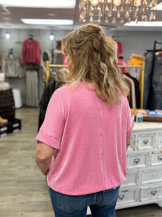 Easy Rhythm Ribbed Top