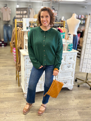 Collared Button Down Cardigan Sweater