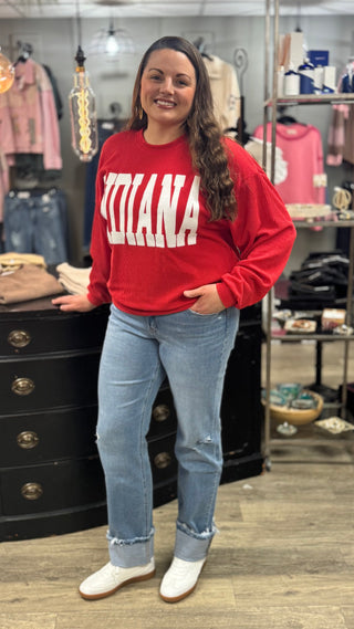 Lovervet Evermore Cuffed Straight Jean-Jeans-Lovervet-Evergreen Boutique, Women’s Fashion Boutique in Santa Claus, Indiana