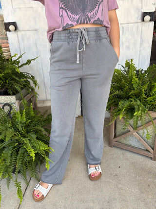Lounge Line Raw Edge Sweatpants-Bottoms-Zutter-Evergreen Boutique, Women’s Fashion Boutique in Santa Claus, Indiana