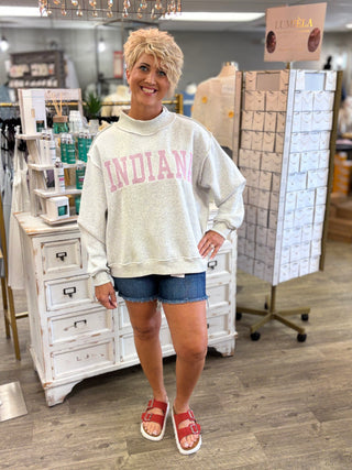 Indiana Mock Neck Sweatshirt