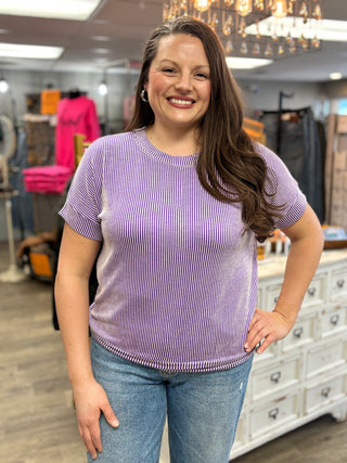 Easy Rhythm Ribbed Top