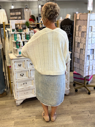 Darling Denim Henley Dress