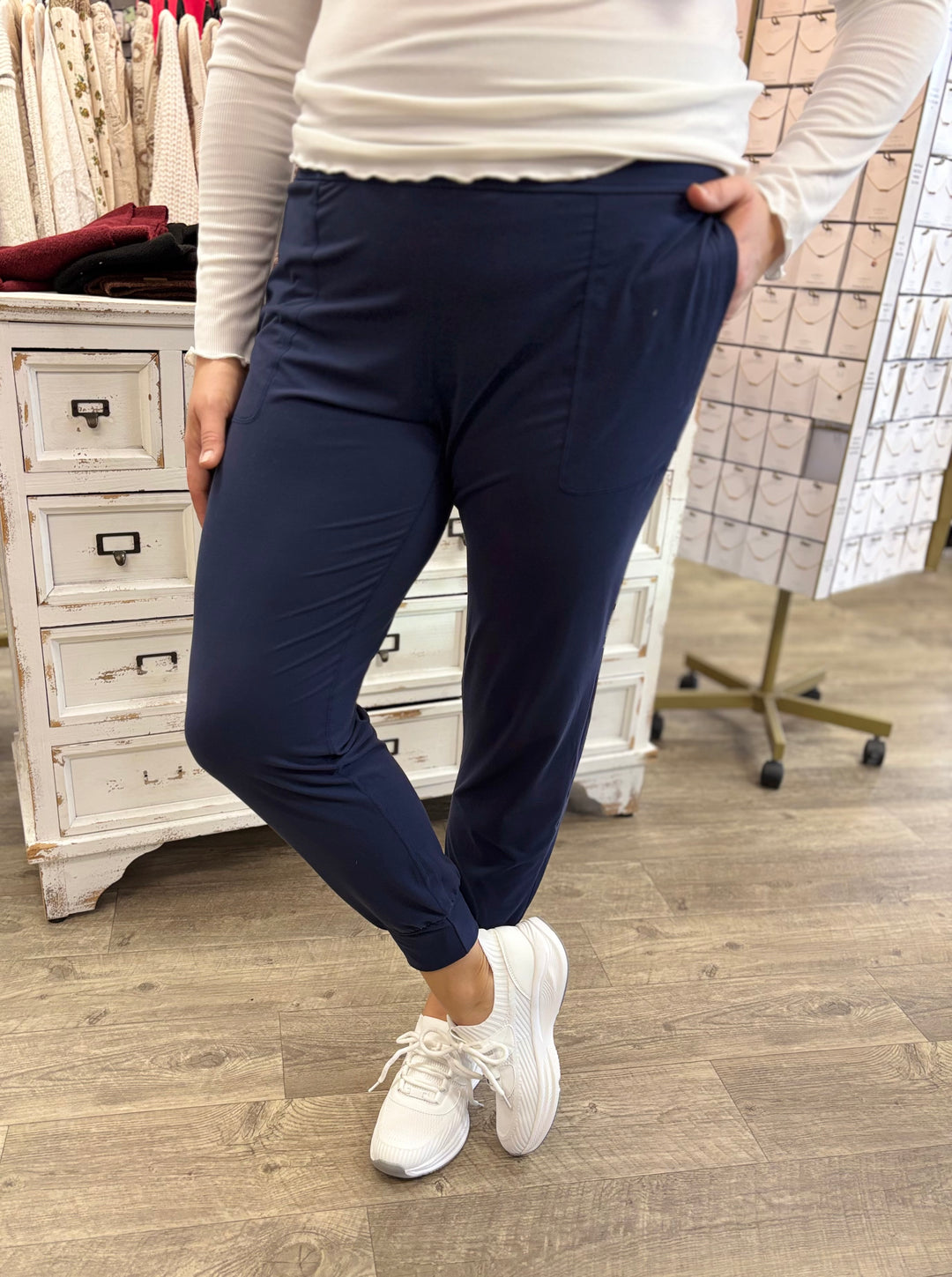 Twist & Shout High Waist Joggers-Joggers-Rae Mode-Evergreen Boutique, Women’s Fashion Boutique in Santa Claus, Indiana