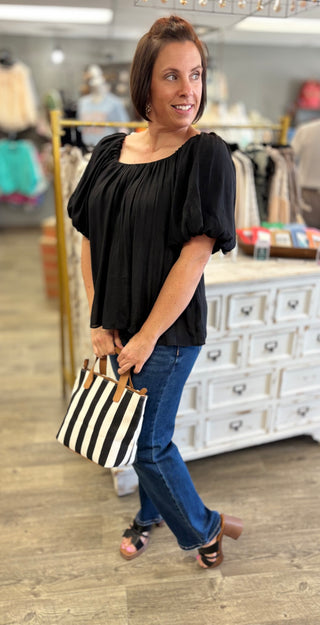 The Sutton Bubble Sleeve Top