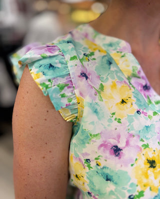 Spring Sorbet Floral Top