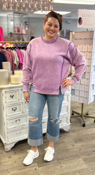 Lived In Acid Wash Sweatshirt