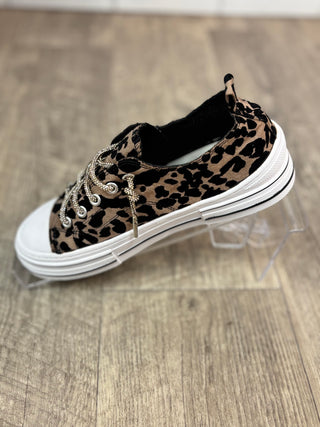 Very G Aman Prints Sneaker - Tan Leopard