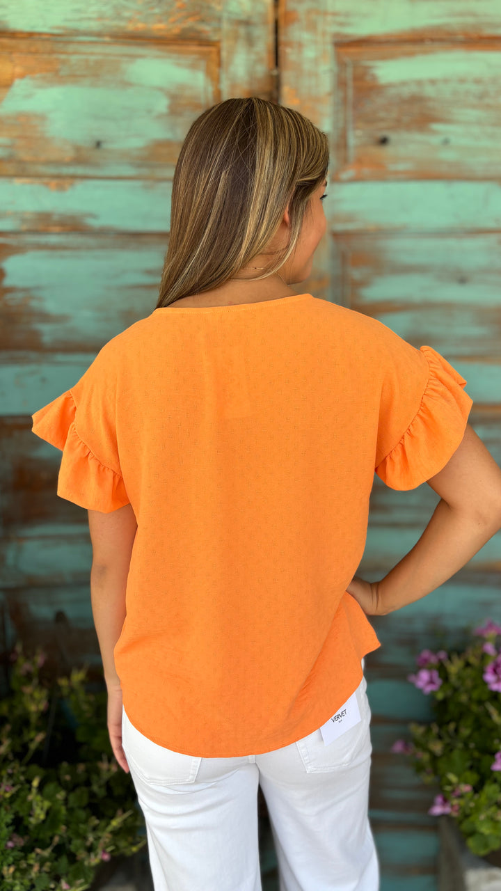 Jamie Flowy Top-Short Sleeves-Les Amis-Evergreen Boutique, Women’s Fashion Boutique in Santa Claus, Indiana