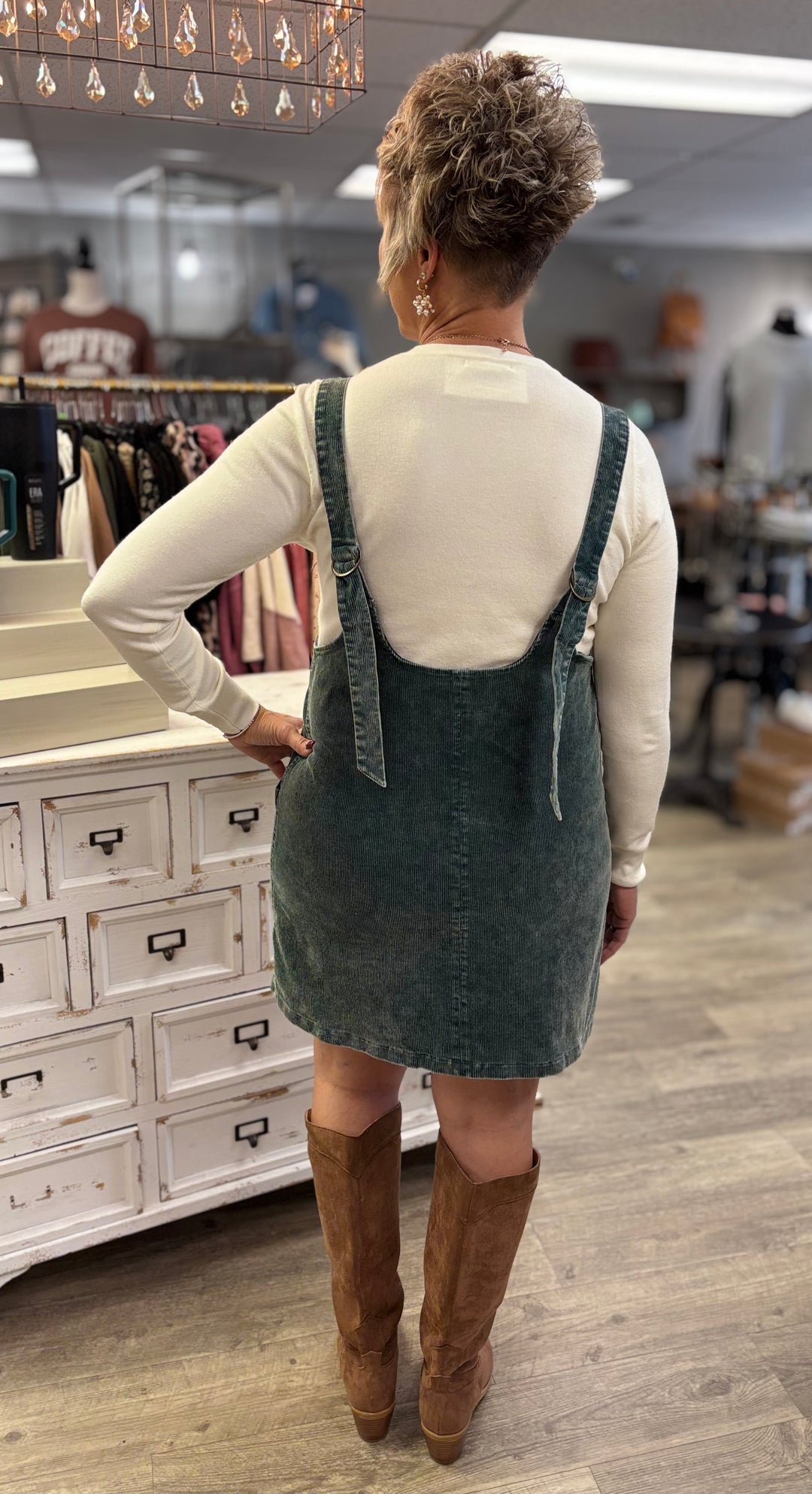 The Corinne Corduroy Dress-Dresses-Hem & Thread-Evergreen Boutique, Women’s Fashion Boutique in Santa Claus, Indiana