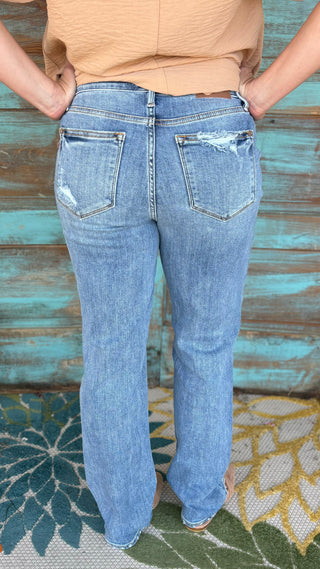 Judy Blue High Waist Heavy Distressed Ankle Jeans-Jeans-Judy Blue-Evergreen Boutique, Women’s Fashion Boutique in Santa Claus, Indiana