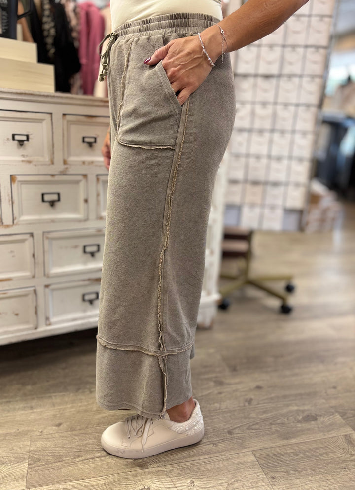 You Belong With Me Mineral Washed Pants-Bottoms-Easel-Evergreen Boutique, Women’s Fashion Boutique in Santa Claus, Indiana