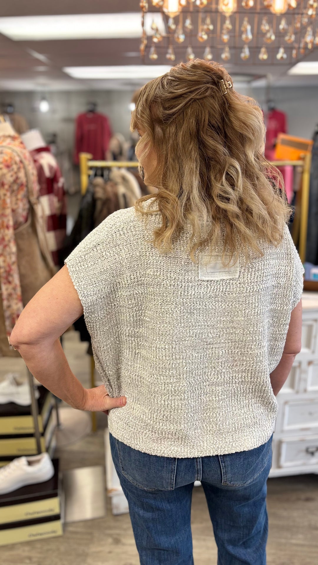 Back Talk Back Patch Sweater