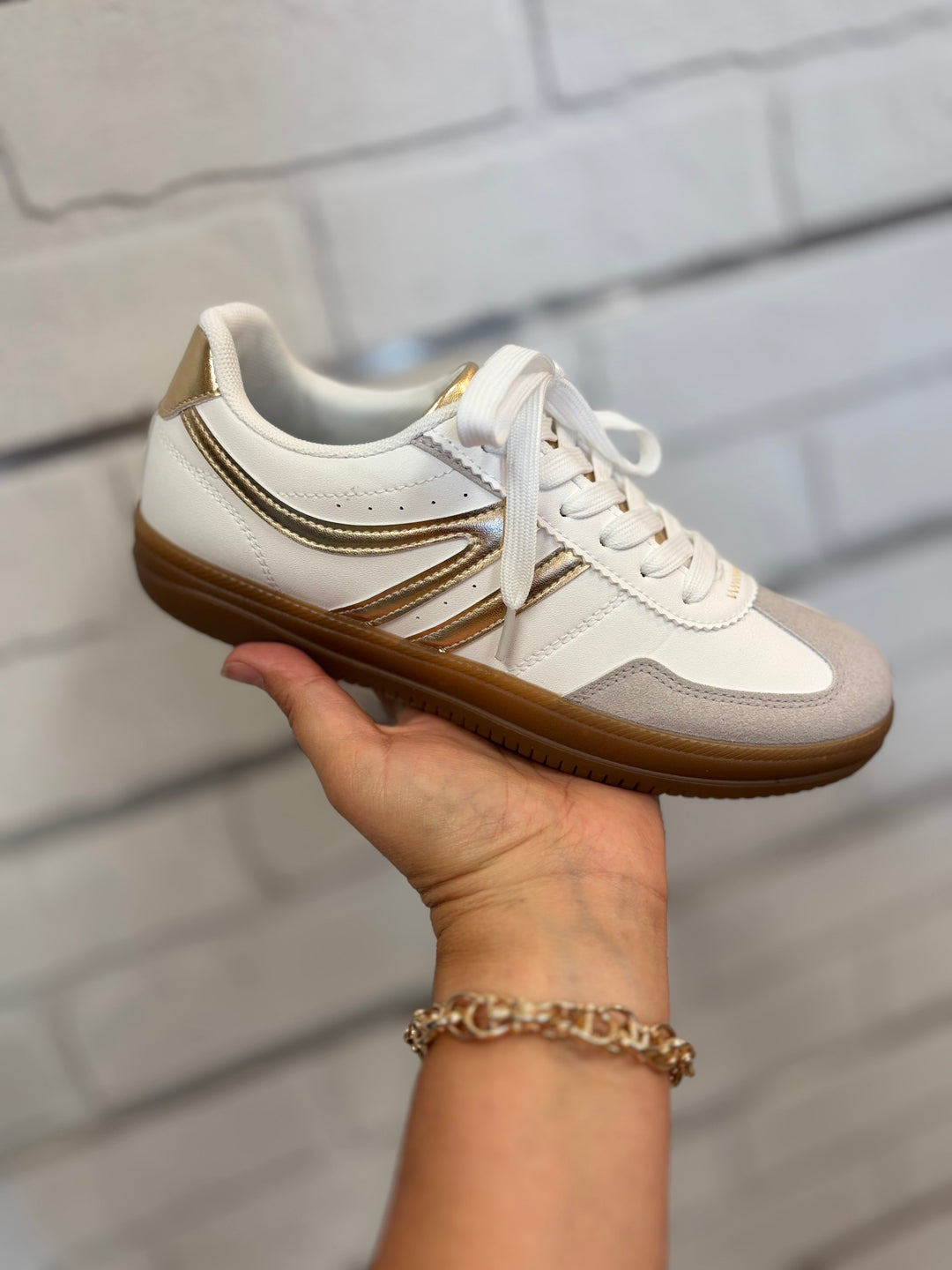 Outwoods Giana 2 Gold Combo Sneaker-Shoes-Olem Shoe-Evergreen Boutique, Women’s Fashion Boutique in Santa Claus, Indiana