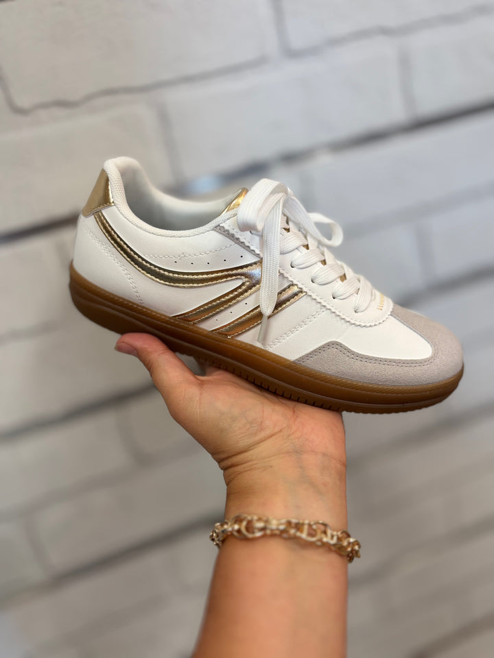 Outwoods Giana 2 Gold Combo Sneaker-Shoes-Olem Shoe-Evergreen Boutique, Women’s Fashion Boutique in Santa Claus, Indiana