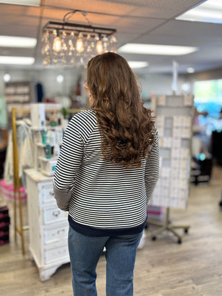 Navy Nights Striped Top