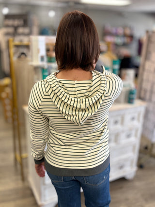 Olive the Audacity Striped Hoodie