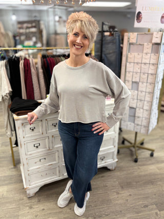 Cherry Cutout Back Layering Sweatshirt