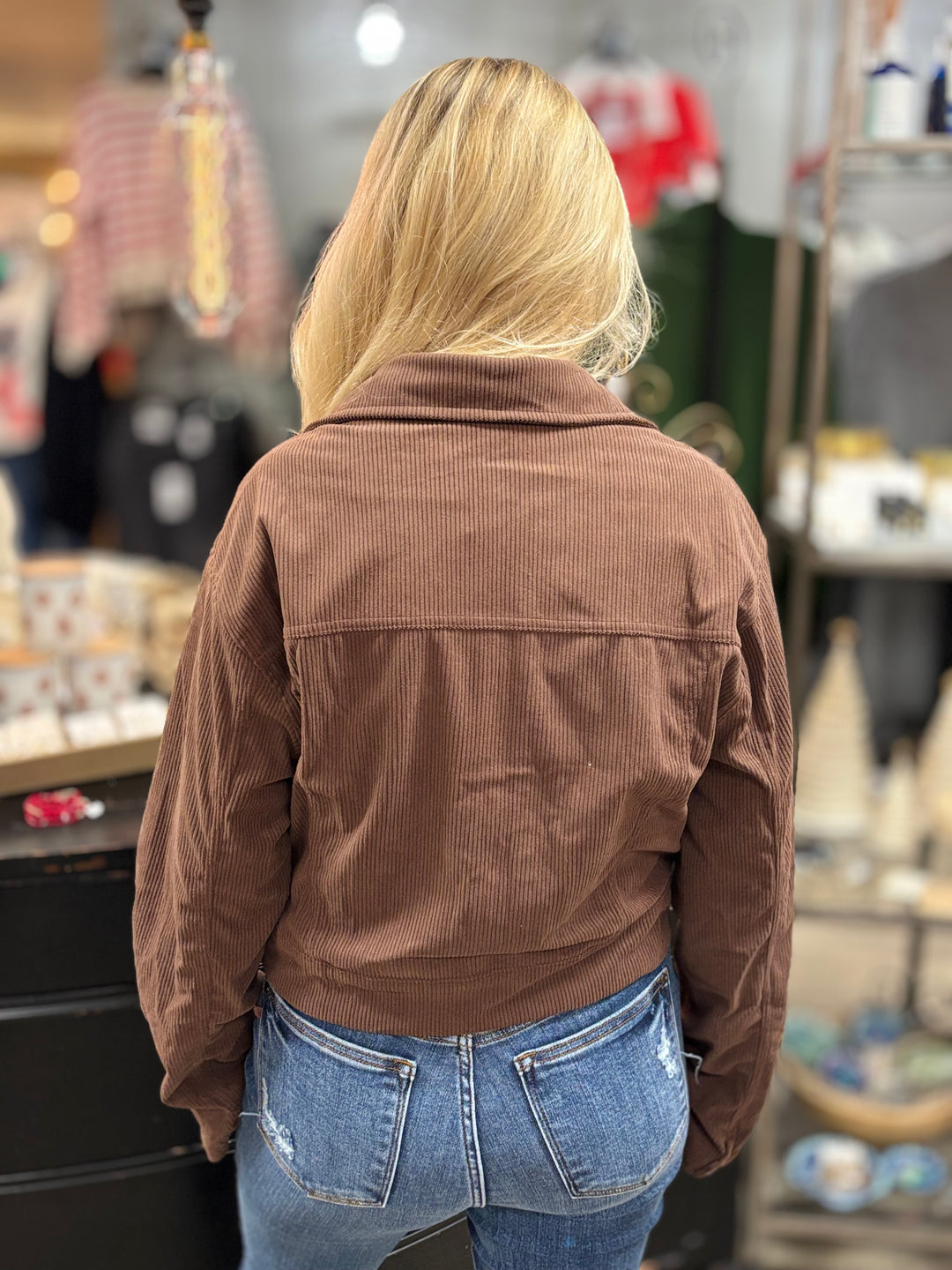 The Bennett Zip Up Corduroy Jacket-Jackets-Hyfve-Evergreen Boutique, Women’s Fashion Boutique in Santa Claus, Indiana