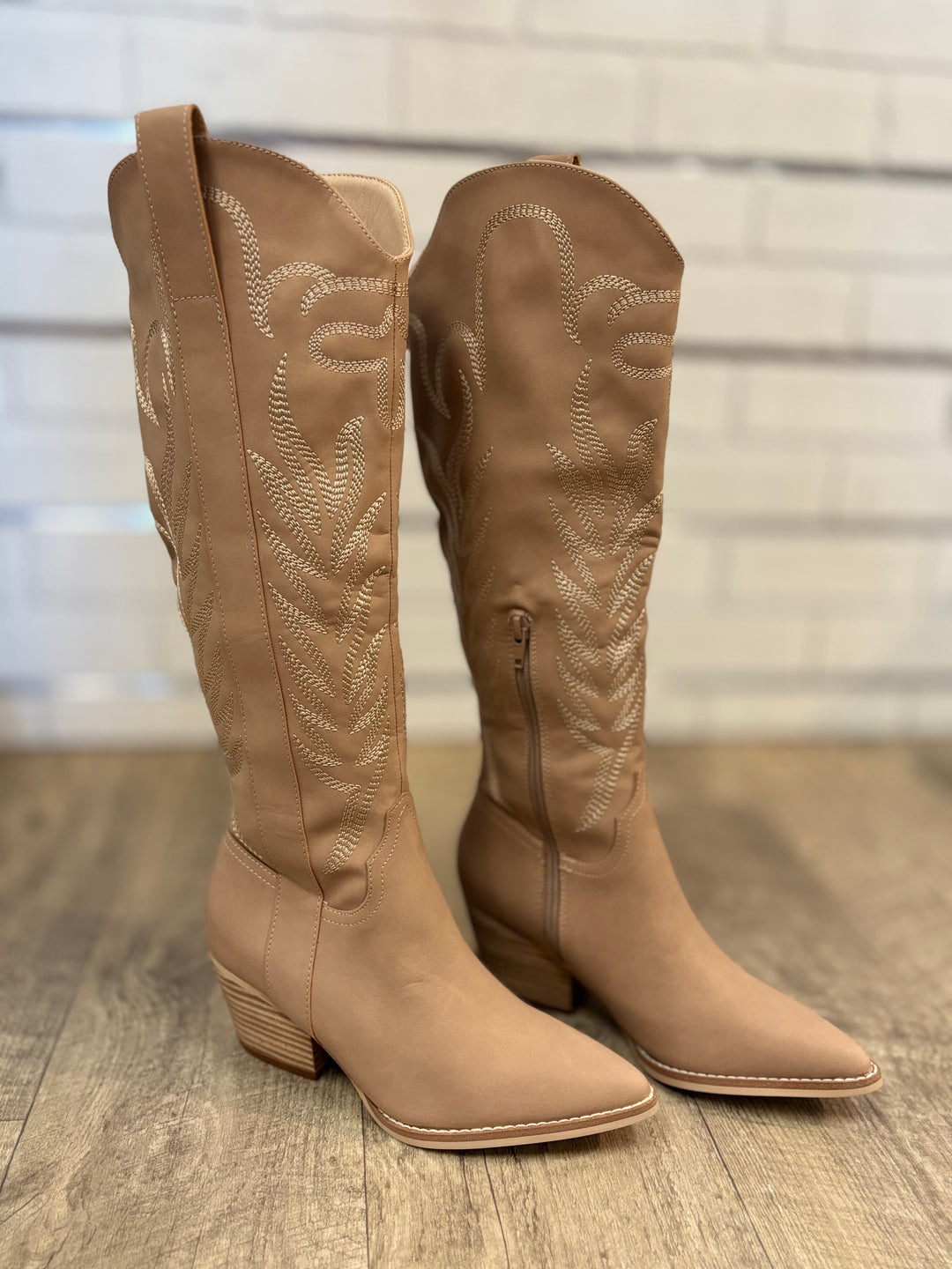 Samara Embroidered Tall Boots-Shoes-Oasis Society-Evergreen Boutique, Women’s Fashion Boutique in Santa Claus, Indiana