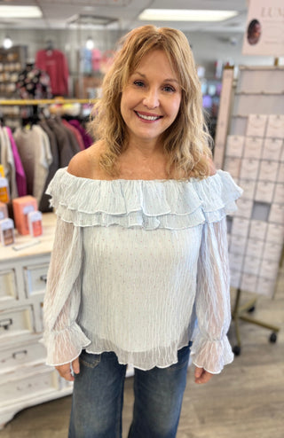 Dot Your Eyes Chiffon Top