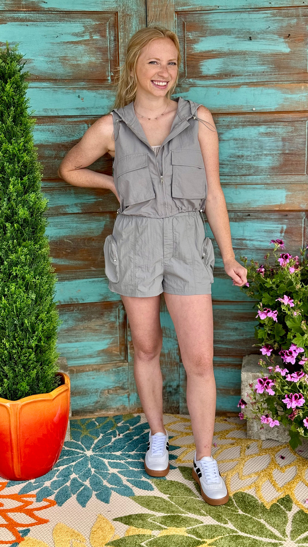 Daisy Cargo Shorts-Shorts-Love Tree-Evergreen Boutique, Women’s Fashion Boutique in Santa Claus, Indiana