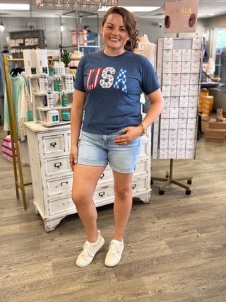 USA Faux Painted Cherries Graphic Tee