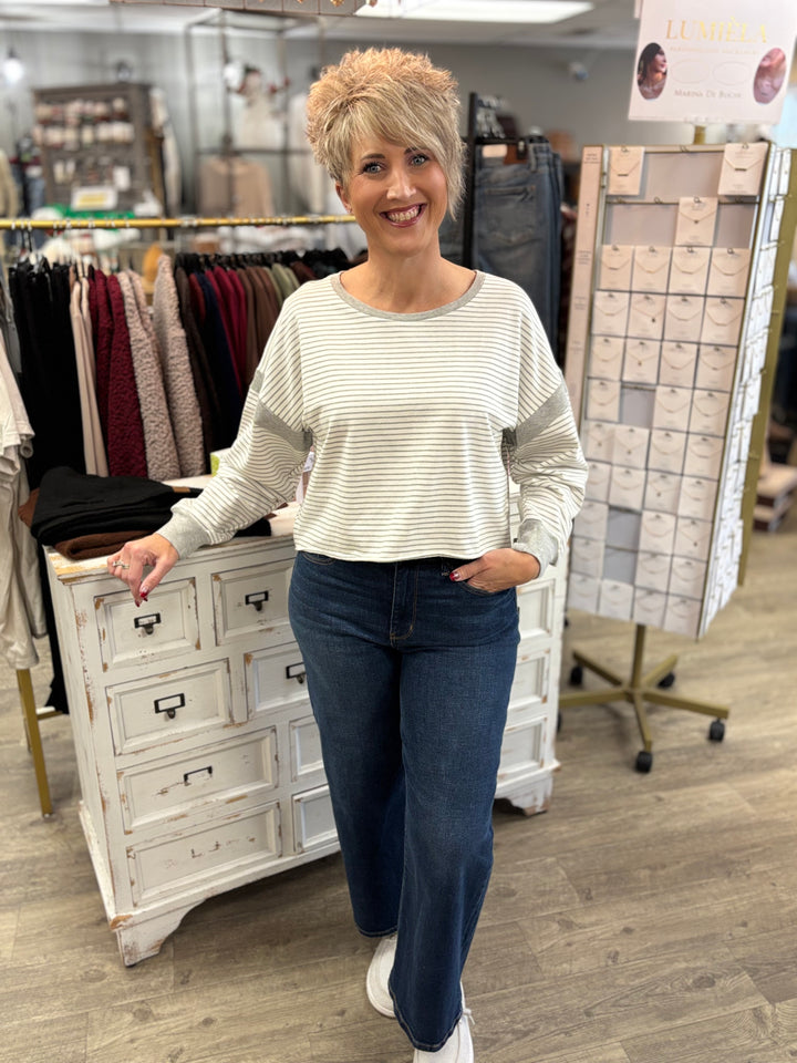 Judy Blue Short and Sweet Ankle Wide Leg Jeans