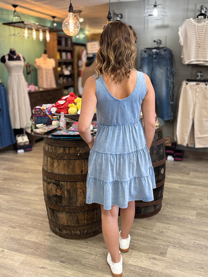The Camille Lace Trim Tank Dress-Dresses-Hem & Thread-Evergreen Boutique, Women’s Fashion Boutique in Santa Claus, Indiana