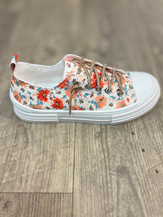 Very G Aman Peach Floral Sneakers