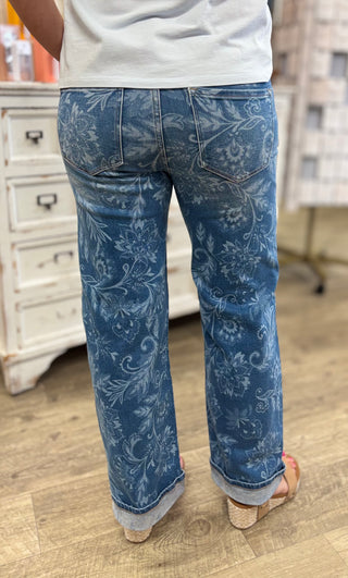 Paisley Print Jeans by Risen
