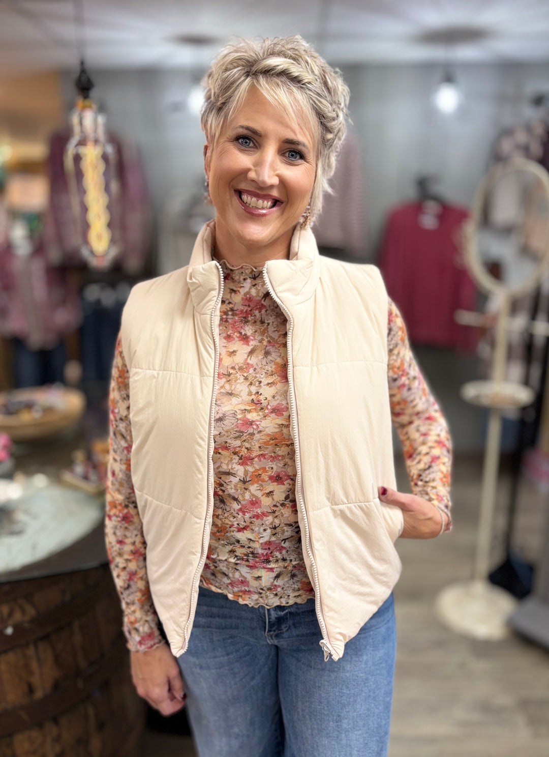 Switch & Snuggle Reversible Vest-Tops-Staccato-Evergreen Boutique, Women’s Fashion Boutique in Santa Claus, Indiana