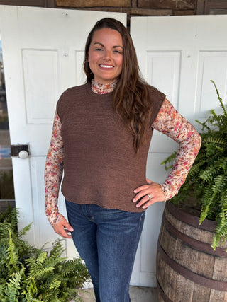 Petal To The Metal Mesh Floral Top-Tops-Hem & Thread-Evergreen Boutique, Women’s Fashion Boutique in Santa Claus, Indiana