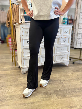 Brushed Microfiber Flare Hi-waist Yoga Pants