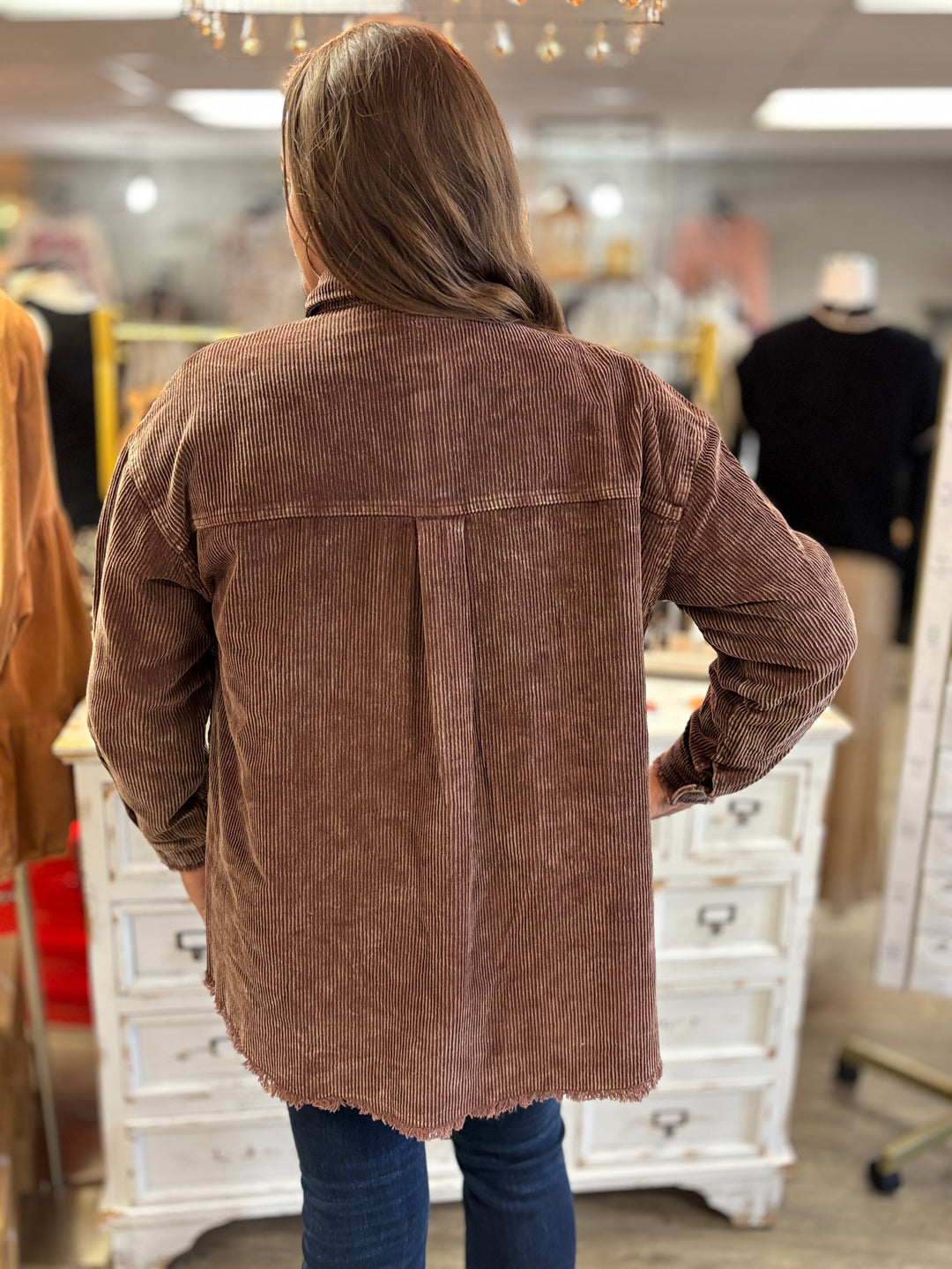The Oakley Corduroy Mineral Wash Jacket-Tops-Sewn & Seen-Evergreen Boutique, Women’s Fashion Boutique in Santa Claus, Indiana