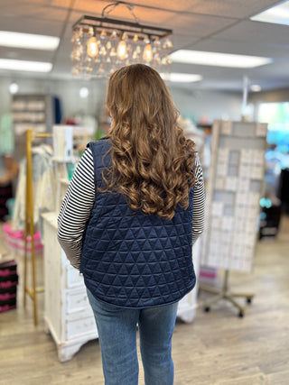 Navy Nights Quilted Vest