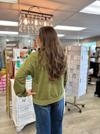 Matcha Made in Heaven Top in soft matcha green stretch knit