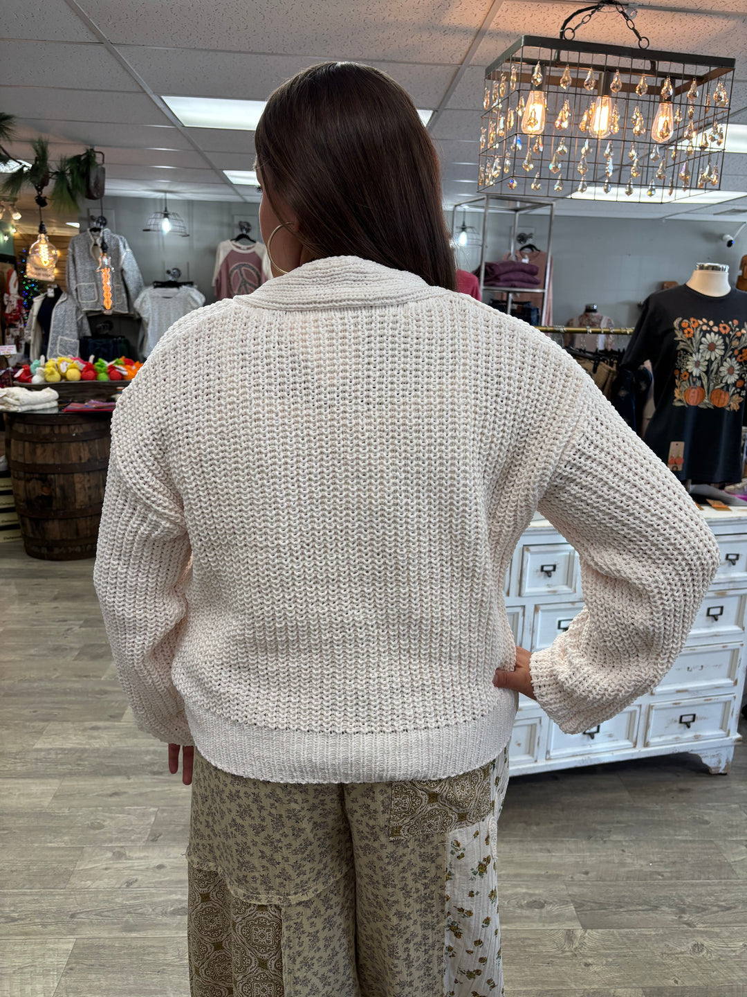 Cream Puff Cardigan by POL-Tops-POL-Evergreen Boutique, Women’s Fashion Boutique in Santa Claus, Indiana