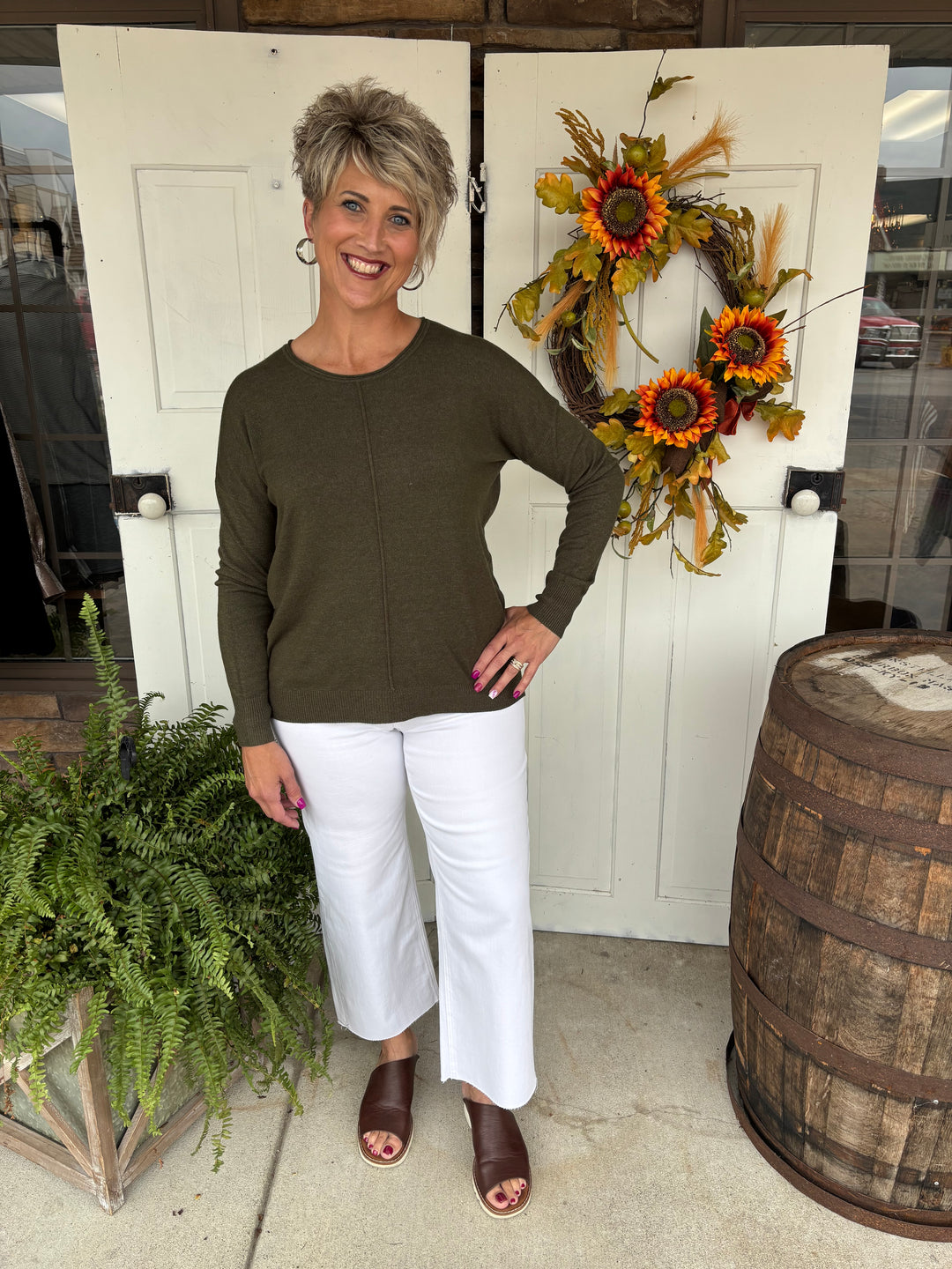 The Kennsington Front Seam Sweater-Tops-Zenana-Evergreen Boutique, Women’s Fashion Boutique in Santa Claus, Indiana