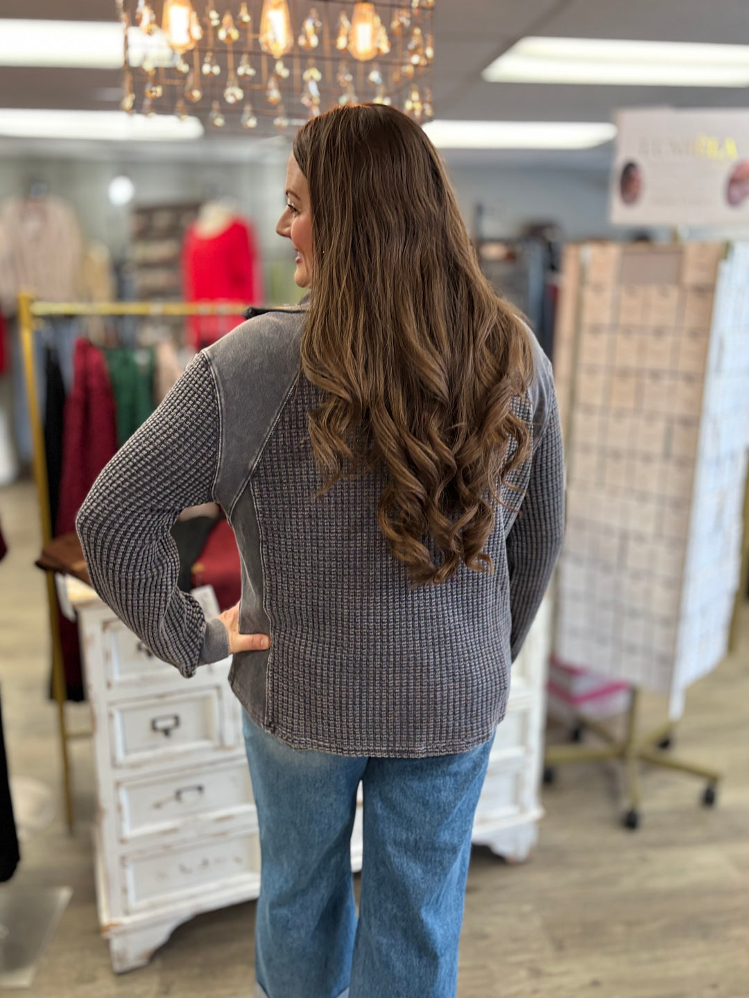 Mixed Signals Half Zip Top