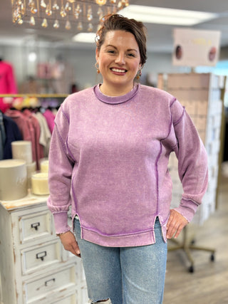 Lived In Acid Wash Sweatshirt