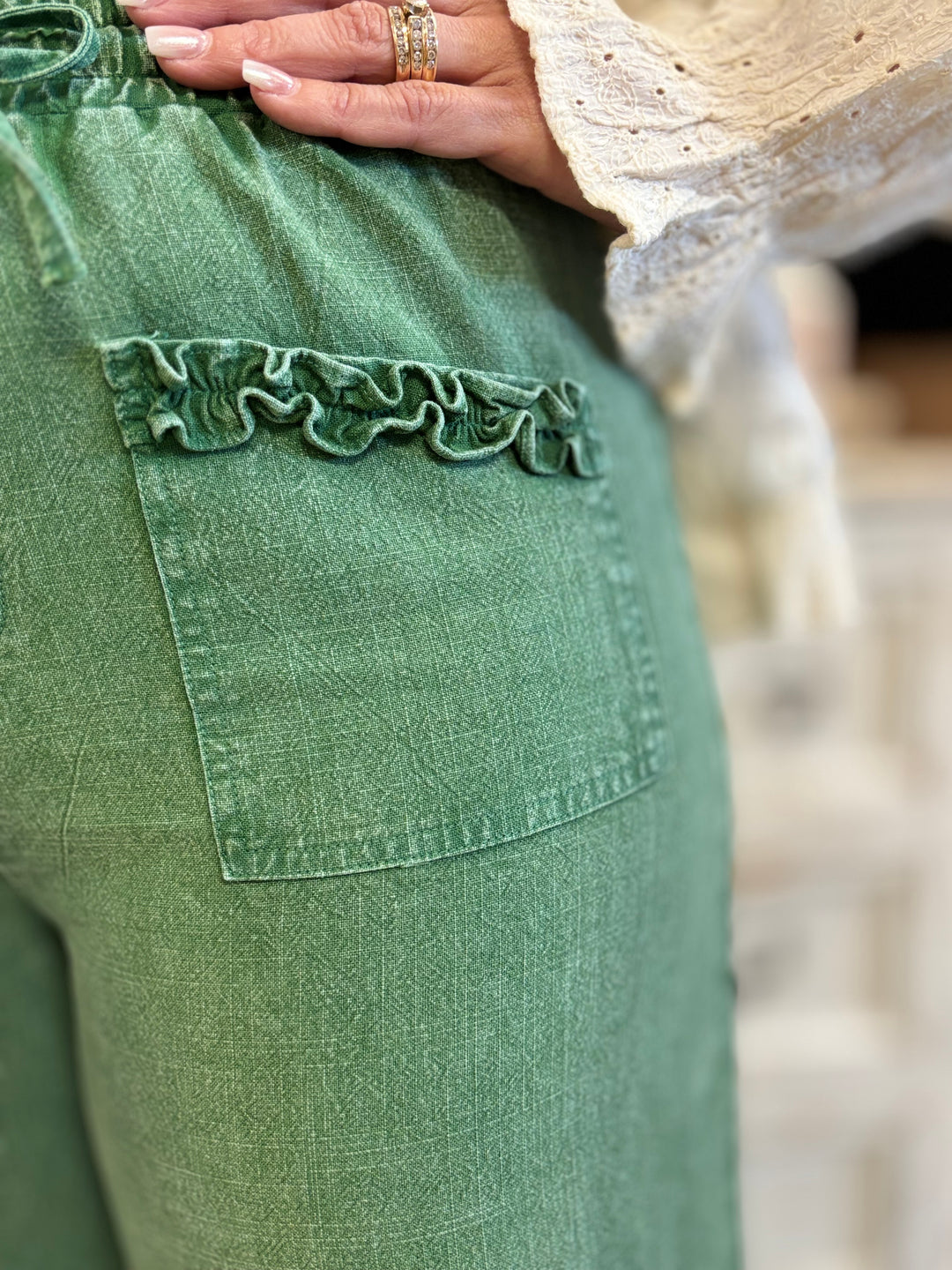 Frill Seeker Tiered Ruffled Pants-Bottoms-Mittoshop-Evergreen Boutique, Women’s Fashion Boutique in Santa Claus, Indiana