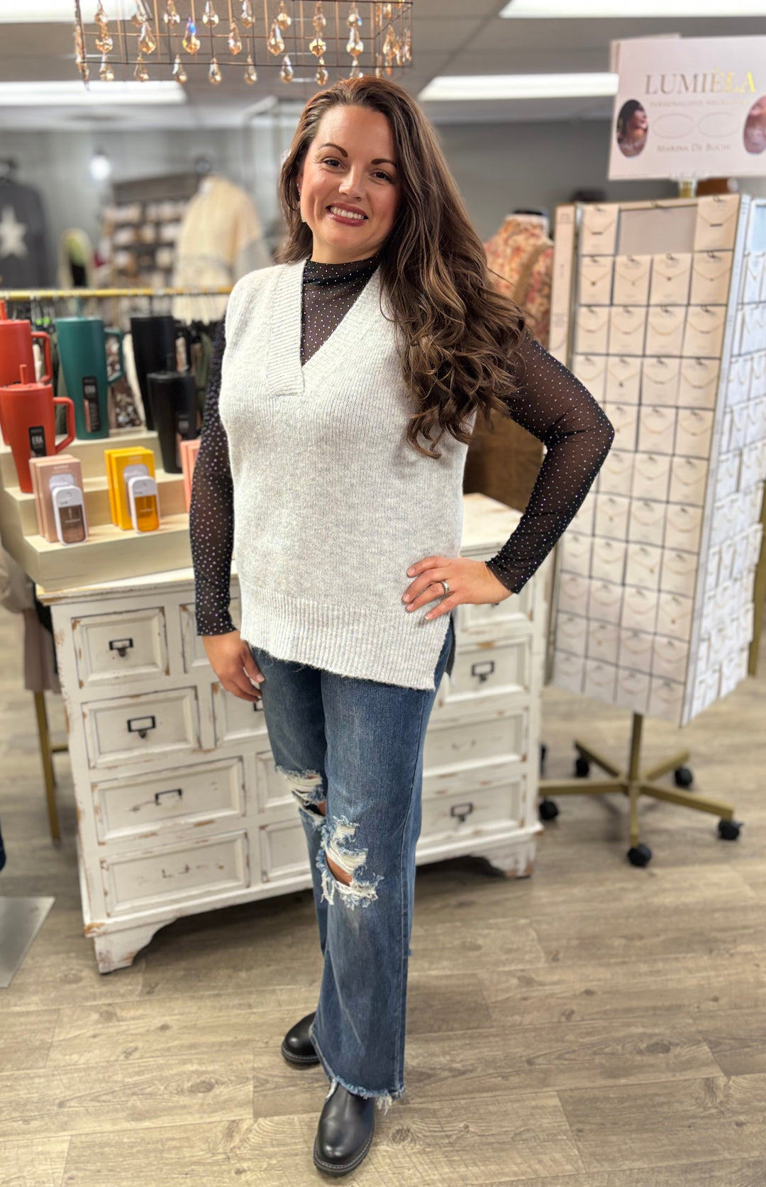 The Mabel Super Soft Vest-Tops-La Miel-Evergreen Boutique, Women’s Fashion Boutique in Santa Claus, Indiana