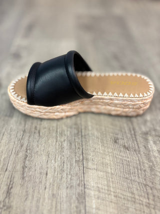 The Monte Black Wedge Shoe