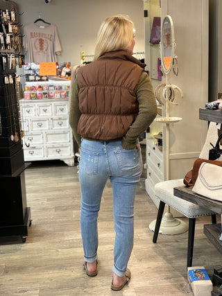 Judy Blue Tummy Control Destroy Skinny Jeans-Jeans-Judy Blue-Evergreen Boutique, Women’s Fashion Boutique in Santa Claus, Indiana