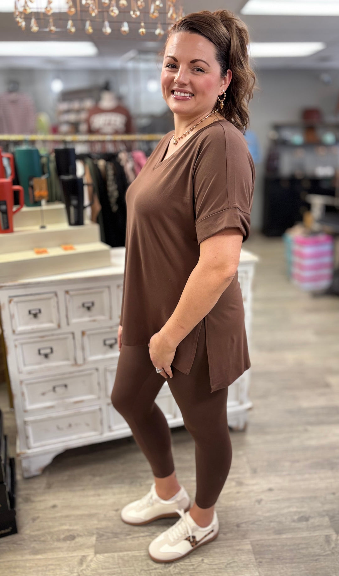 Brushed Microfiber Lounge Set-Activewear Sets-Zenana-Evergreen Boutique, Women’s Fashion Boutique in Santa Claus, Indiana