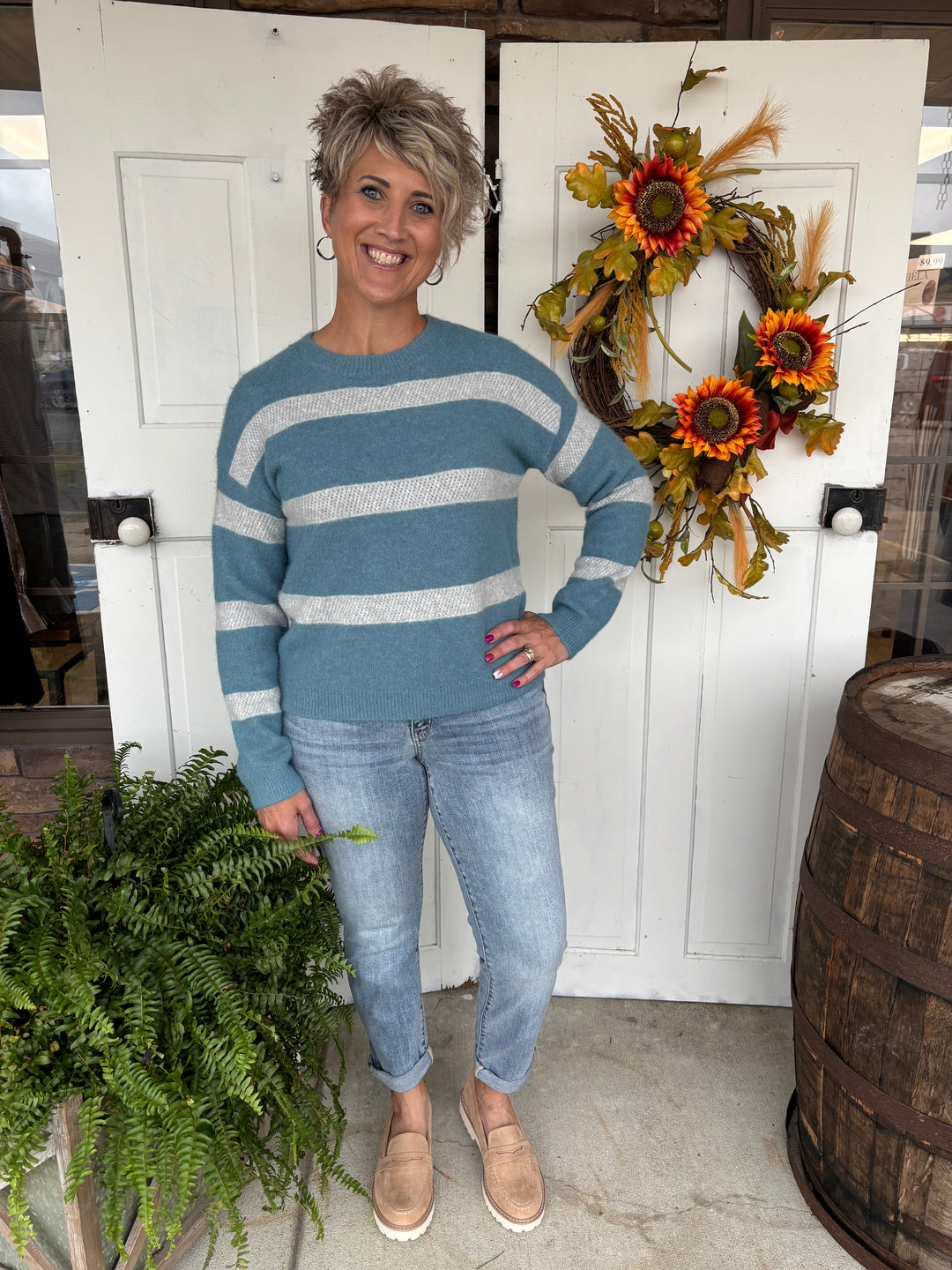 Judy Blue Midrise Bleach Wash Boyfriend Jeans-Denim-Evergreen Boutique-Evergreen Boutique, Women’s Fashion Boutique in Santa Claus, Indiana