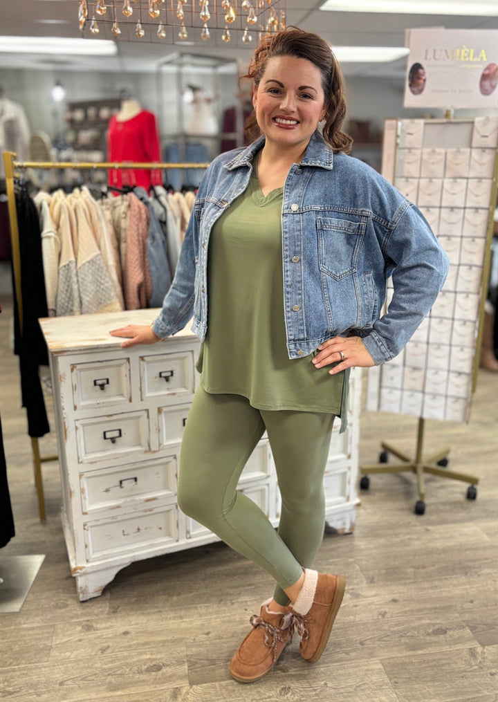 Brushed Microfiber Lounge Set-Activewear Sets-Zenana-Evergreen Boutique, Women’s Fashion Boutique in Santa Claus, Indiana